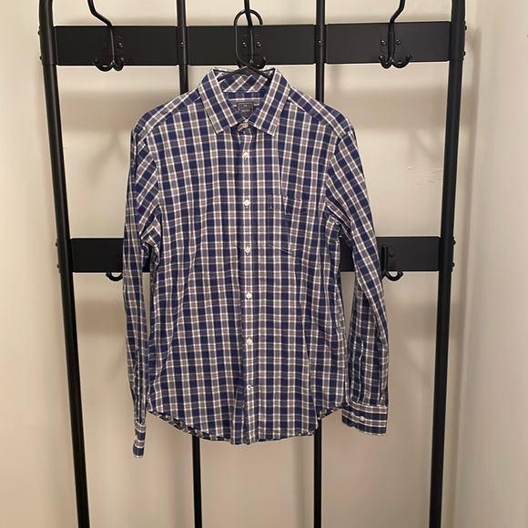 Gap cobalt blue flannel lightweight button down - Picture 2 of 3